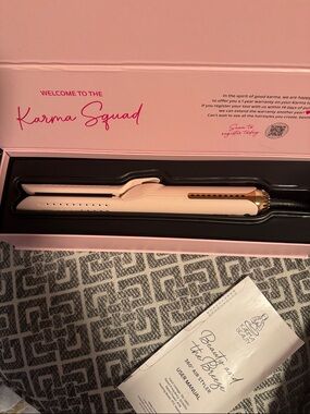 Pink & Gold Hair Straightener - 1” Flat Iron